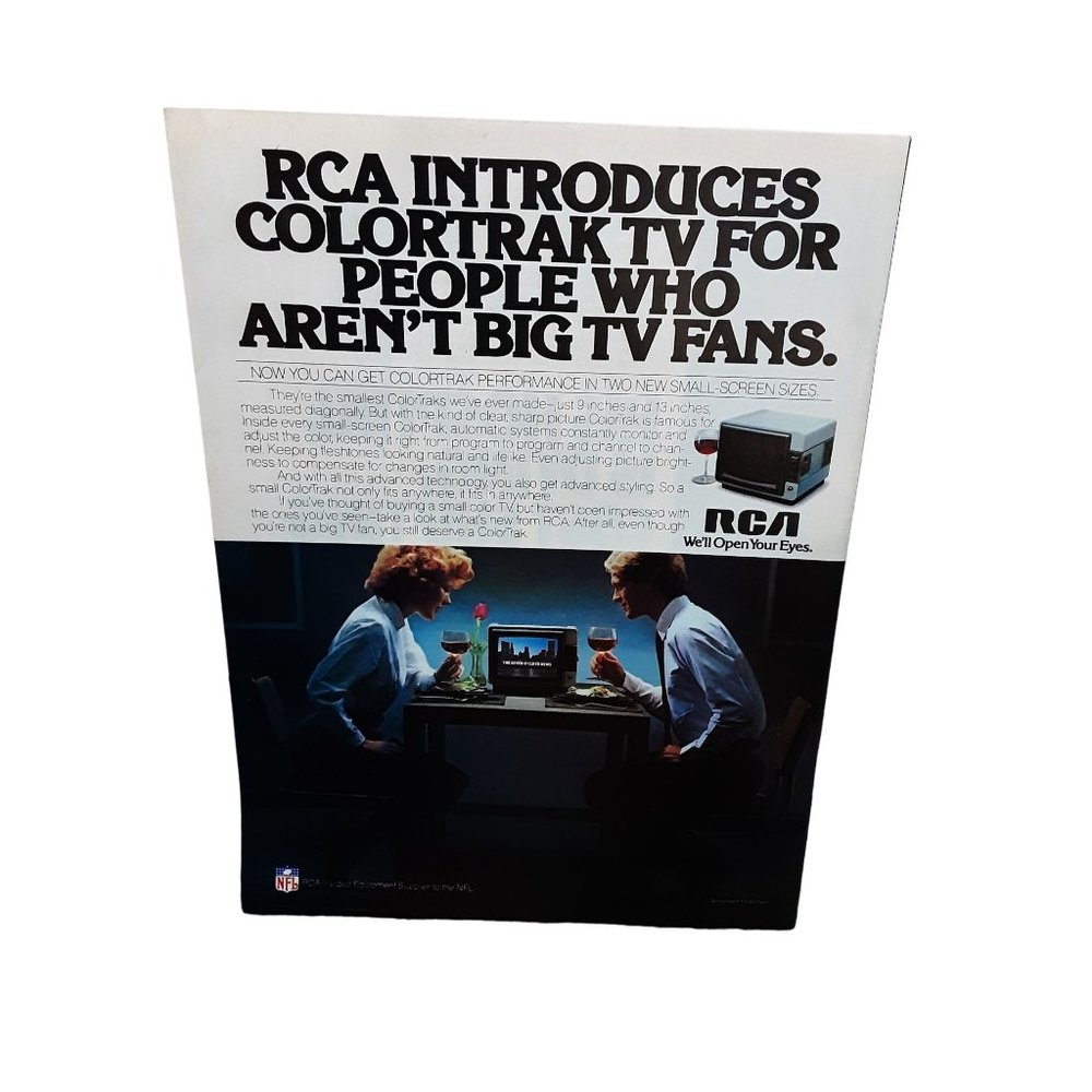 1981 RCA Colortrak TV Original Print Ad Vintage